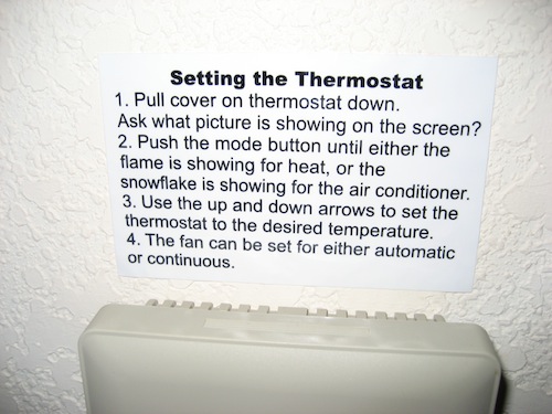 Thermostat instructions